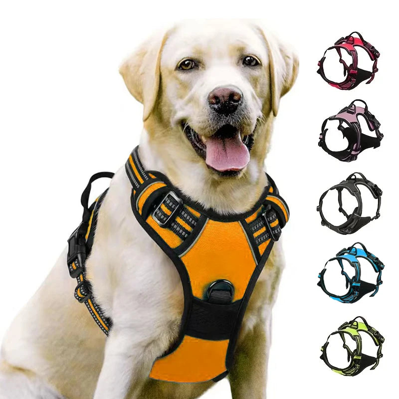 Heavy Duty No-Pull Harness – Reflective with Control Handle