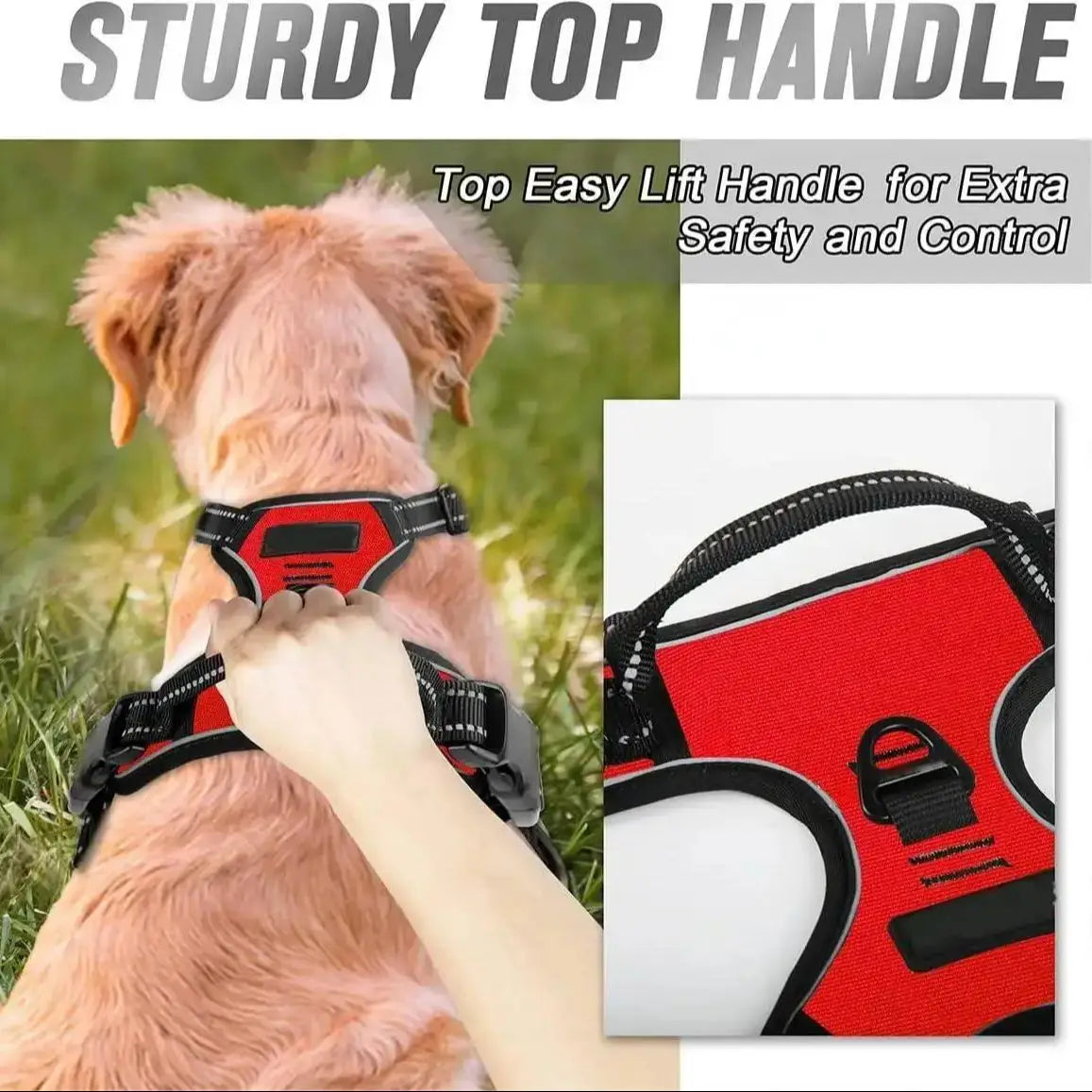 Heavy Duty No-Pull Harness – Reflective with Control Handle