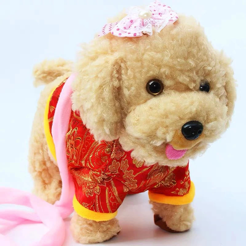 Robot Dog Toy – Interactive Plush Puppy with Leash Control