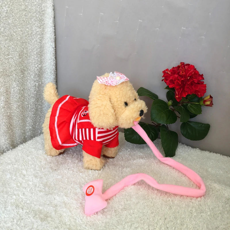 Robot Dog Toy – Interactive Plush Puppy with Leash Control
