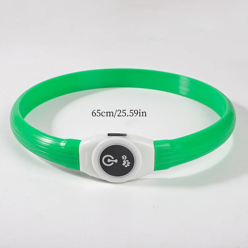 LED Dog Collar – USB Rechargeable & Waterproof