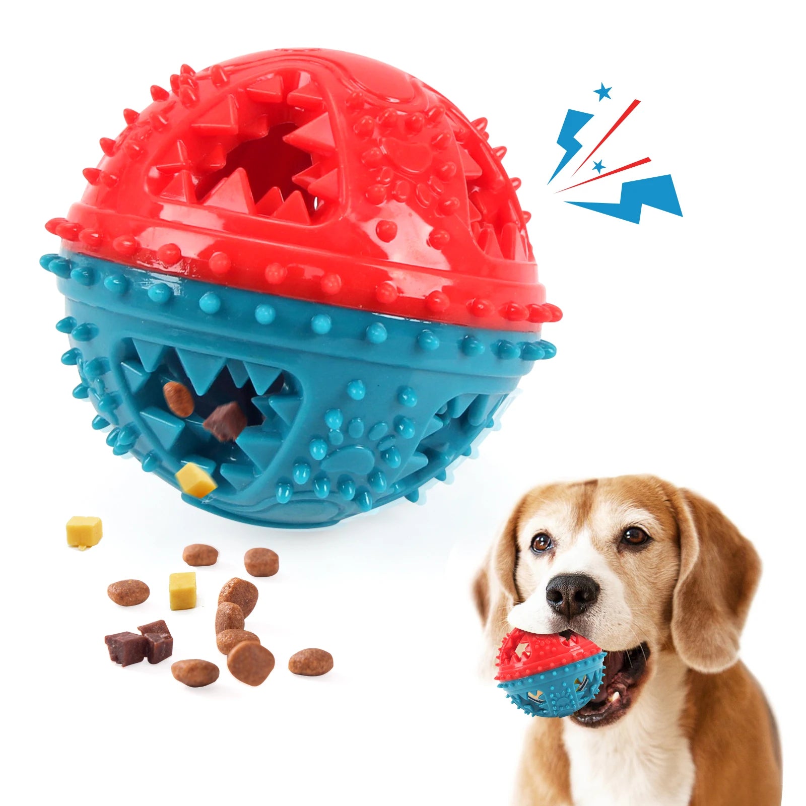 Dog Chew Ball Set – 4-in-1 Treat Dispensing & Cleaning