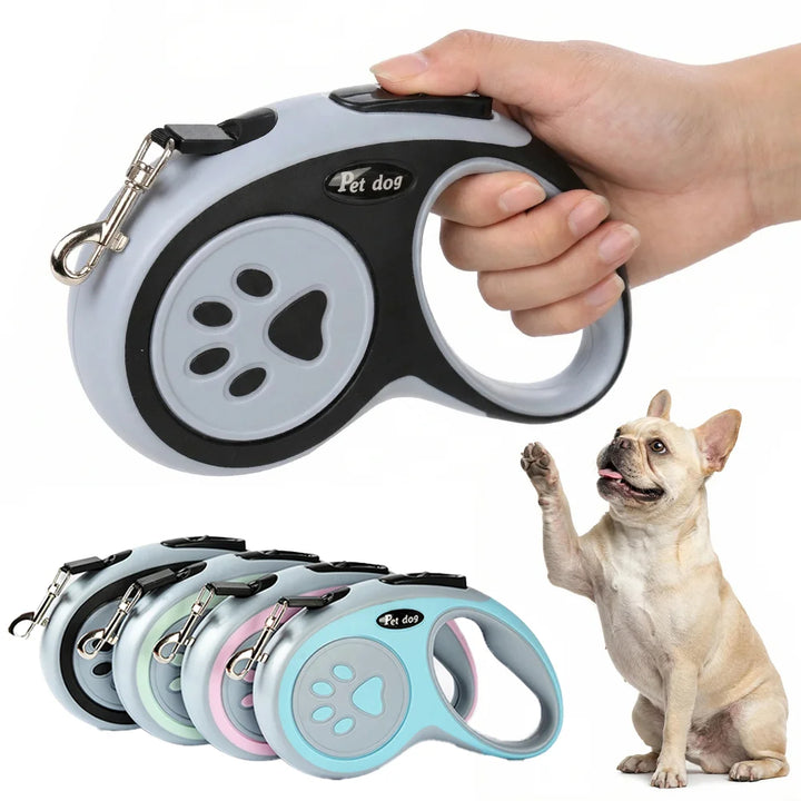 Retractable Dog Leash – 3m/5m Nylon with Quick-Release