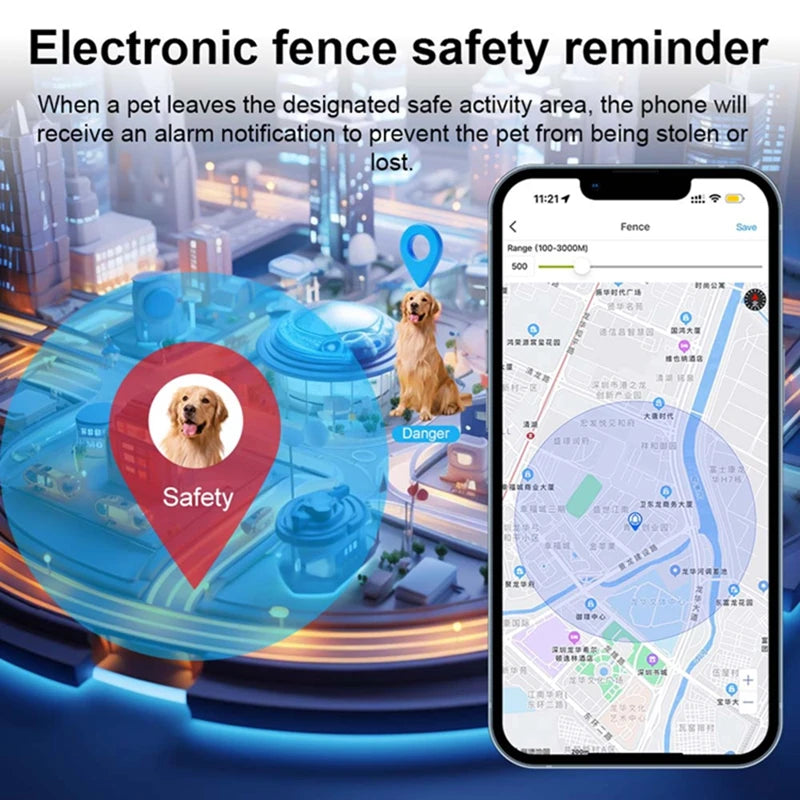 Mini 4G LTE Pet Tracker – SOS Alert & Geo-Fence