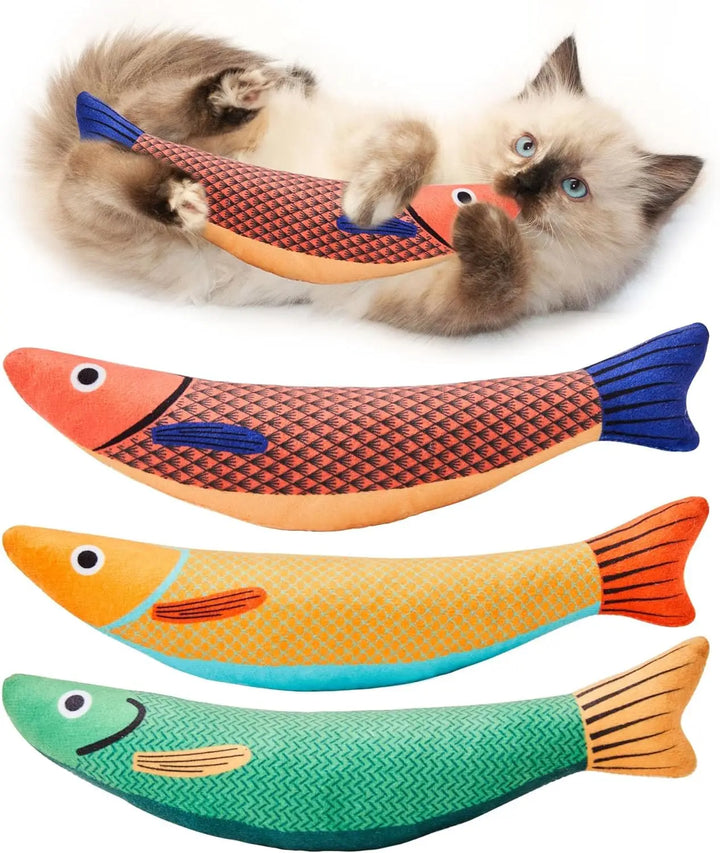 Catnip Fish Toy – Teeth Grinding & Crinkle Sound