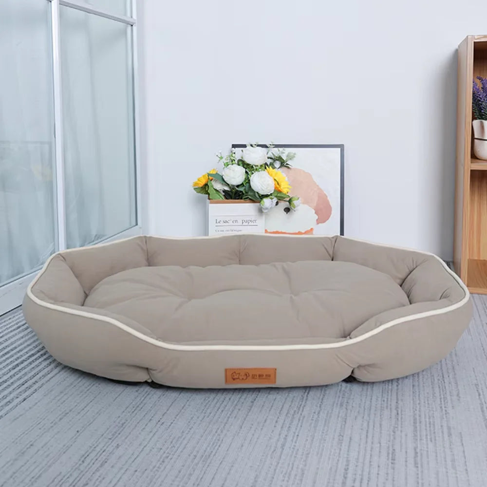 Corduroy Dog Sofa Bed – Large Couch with Removable Cover