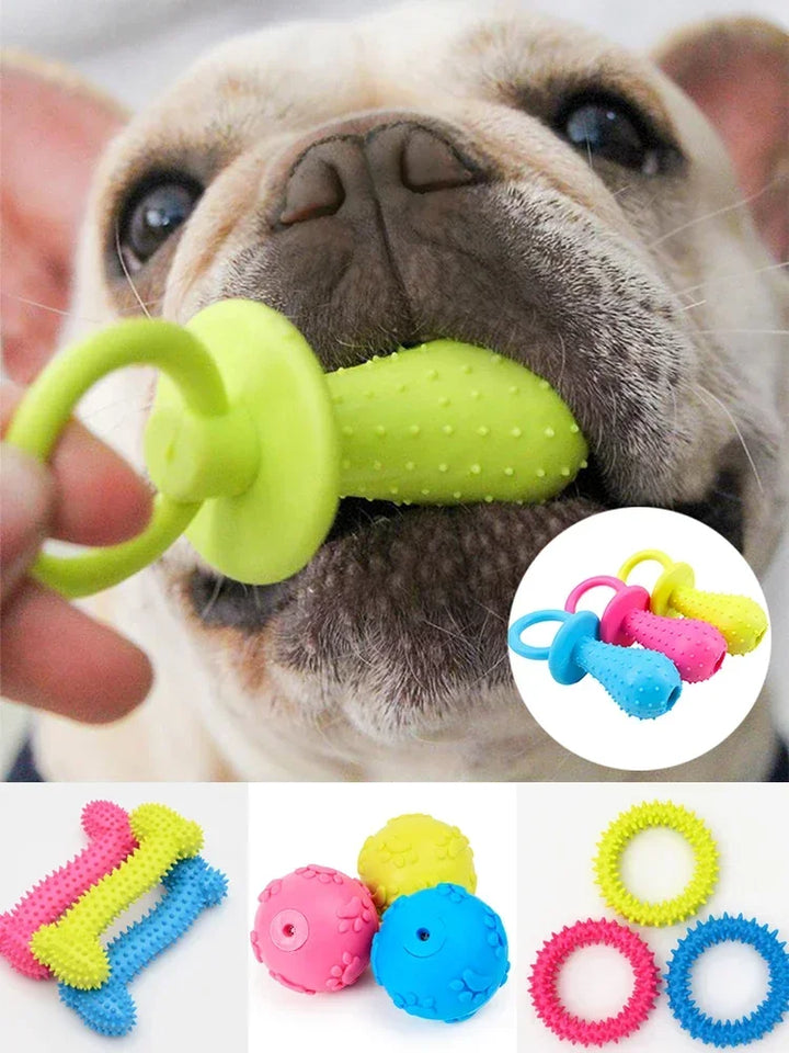 Indestructible Chew Toy – TPR Teeth Cleaning & Squeaky