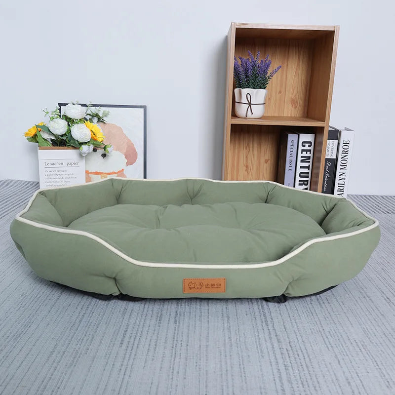 Corduroy Dog Sofa Bed – Large Couch with Removable Cover