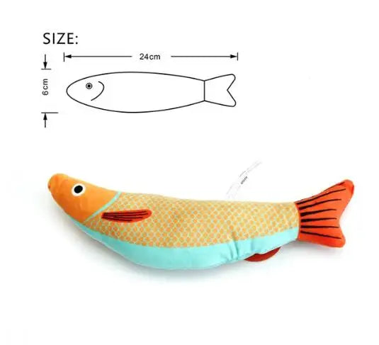 Catnip Fish Toy – Teeth Grinding & Crinkle Sound