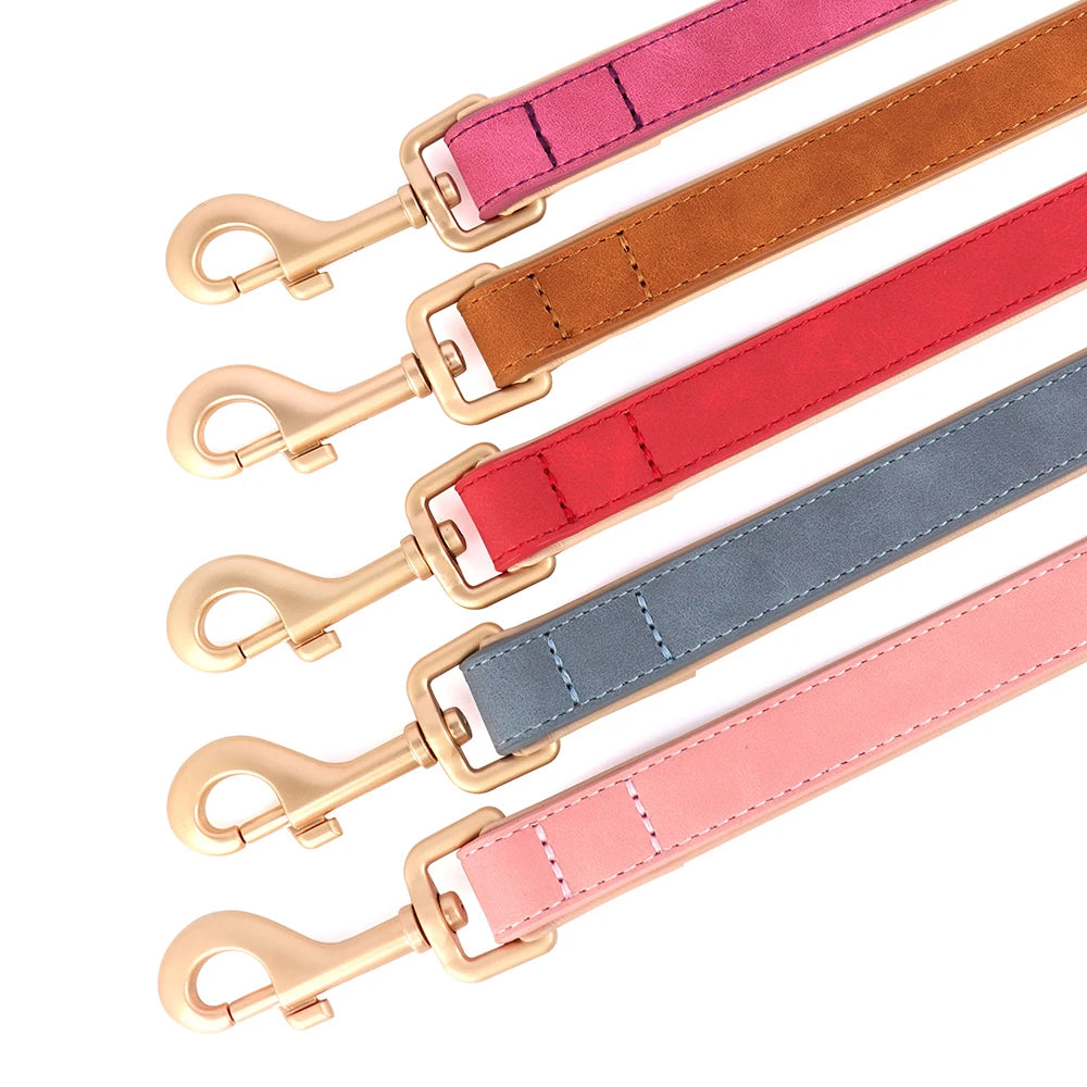PU Leather Dog Leash – 120cm with Soft Padded Handle