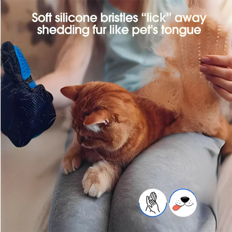 Pet Grooming Glove – Gentle Deshedding & Ergonomic Fit