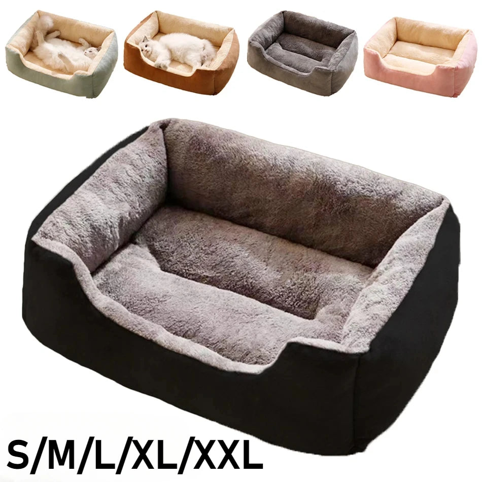 Soft Plush Pet Bed – Breathable with 5 Sizes