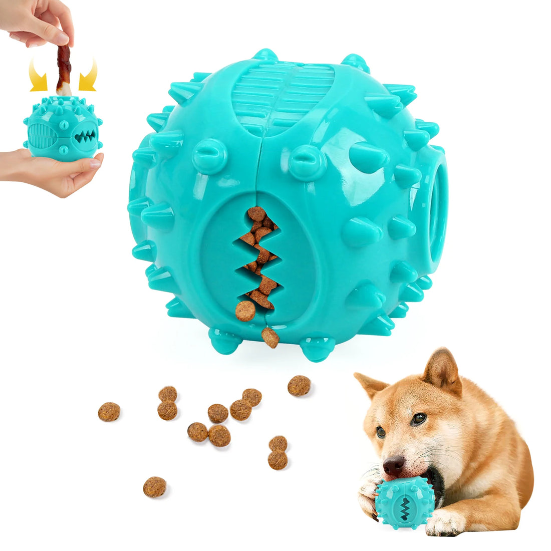 Dog Chew Ball Set – 4-in-1 Treat Dispensing & Cleaning