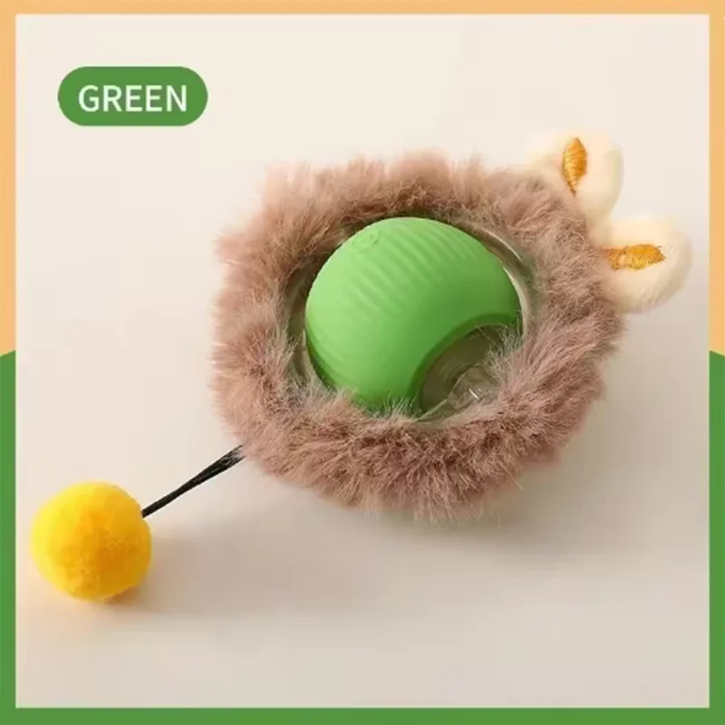 Automatic Interactive Cat Toy – Smart Rolling Ball with Tail