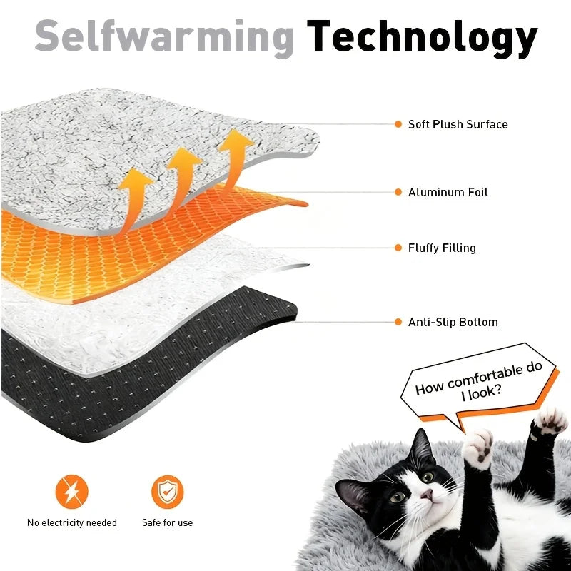 Self-Warming Pet Pad – Washable Thermal Mat