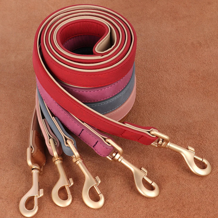 PU Leather Dog Leash – 120cm with Soft Padded Handle