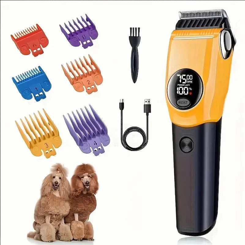 Professional Dog Clipper – LED Display & 7500 RPM