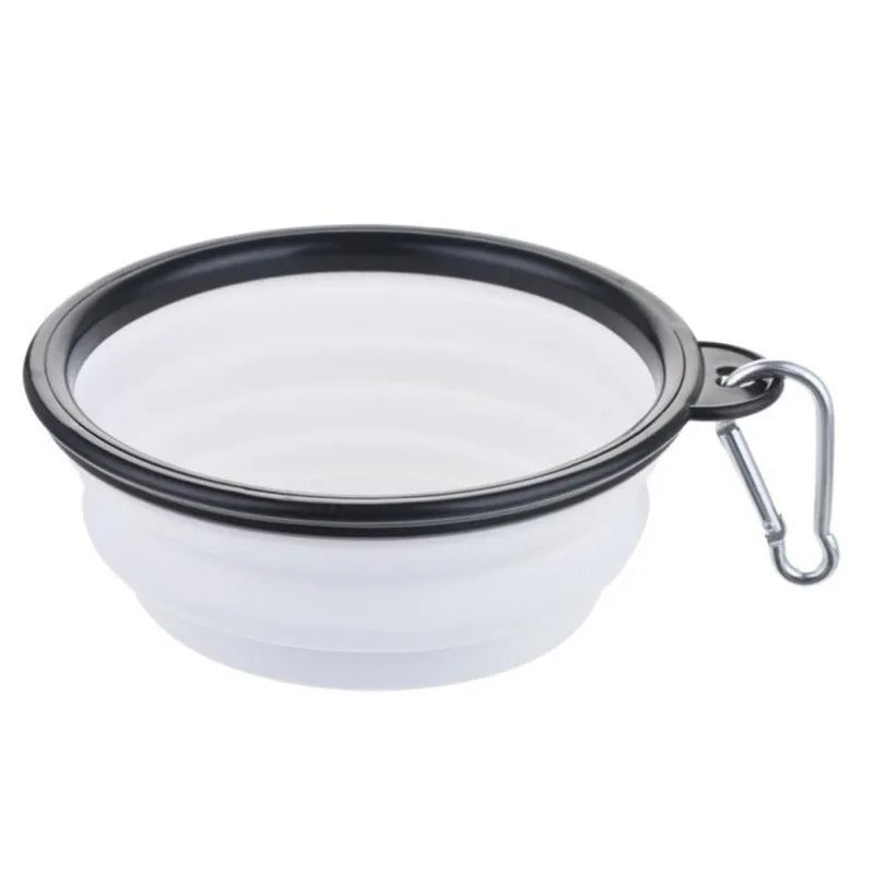 Portable Pet Bowl – Collapsible TPR with Carabiner Clip