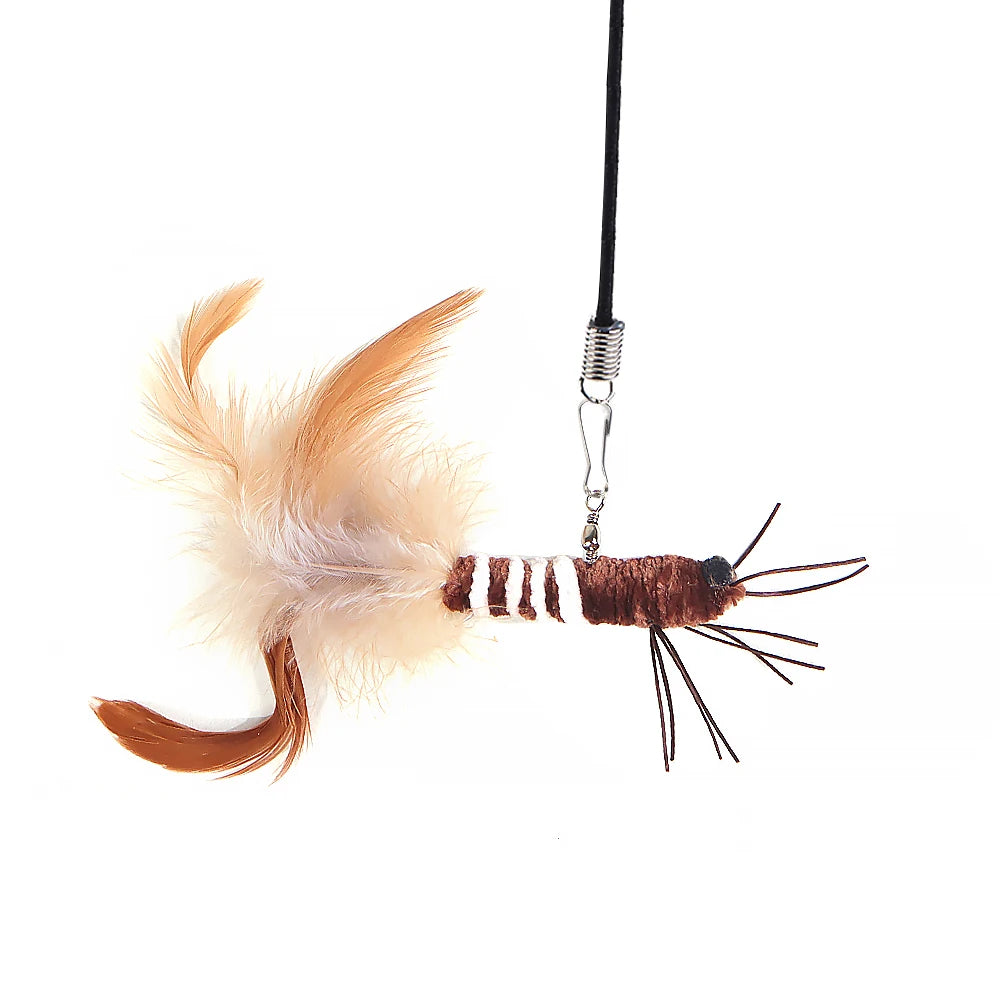 Luxury Cat Teasing Wand – Handmade Dragonfly with Replaceable Heads