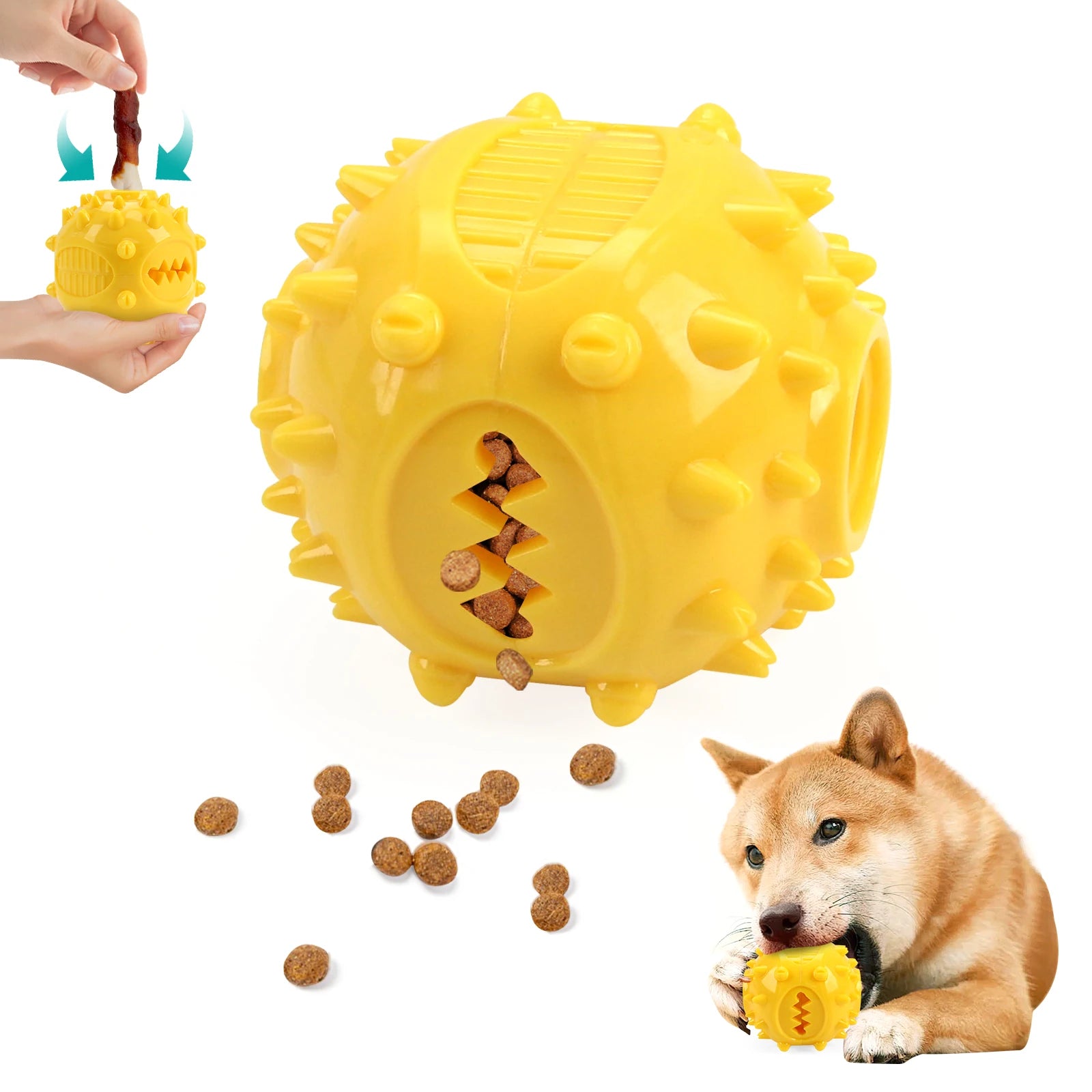 Dog Chew Ball Set – 4-in-1 Treat Dispensing & Cleaning
