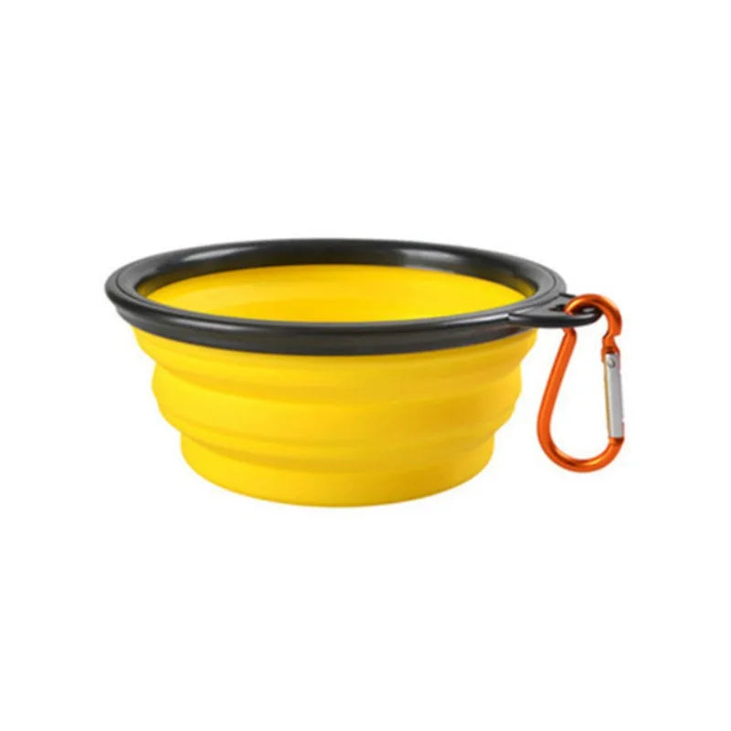 Portable Pet Bowl – Collapsible TPR with Carabiner Clip