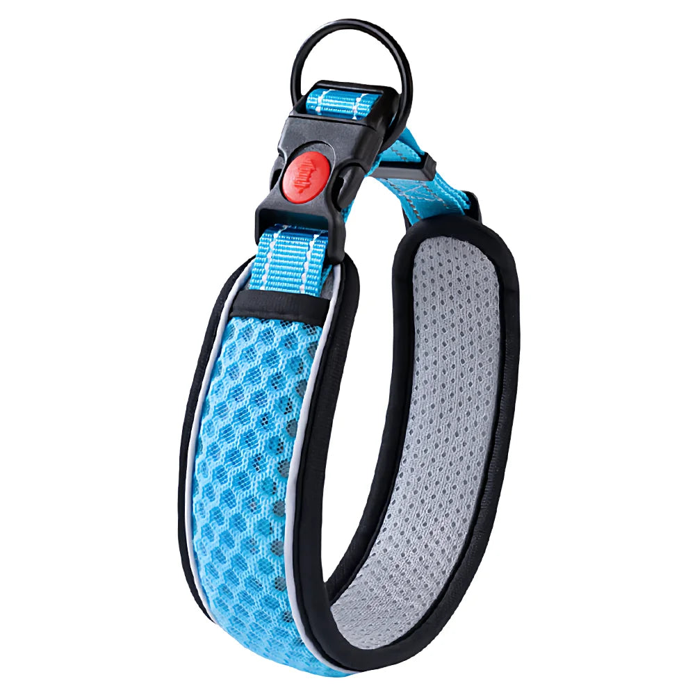Breathable Mesh Dog Collar – Reflective & Adjustable