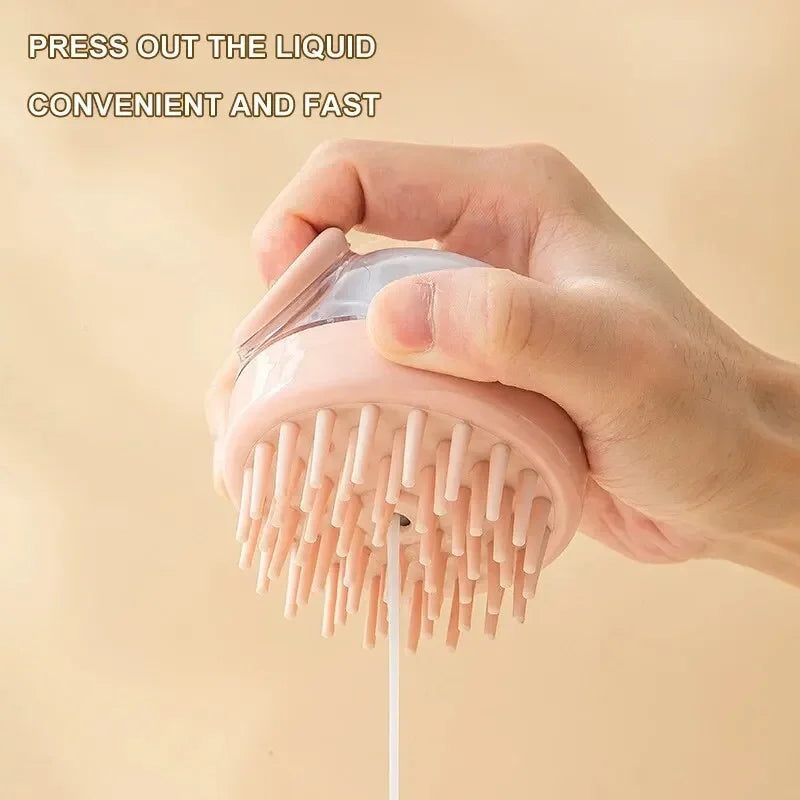 Dog Shower Brush – Shampoo Dispenser & Silicone