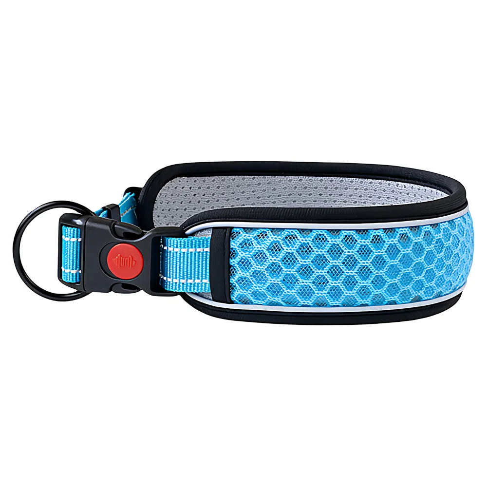 Breathable Mesh Dog Collar – Reflective & Adjustable