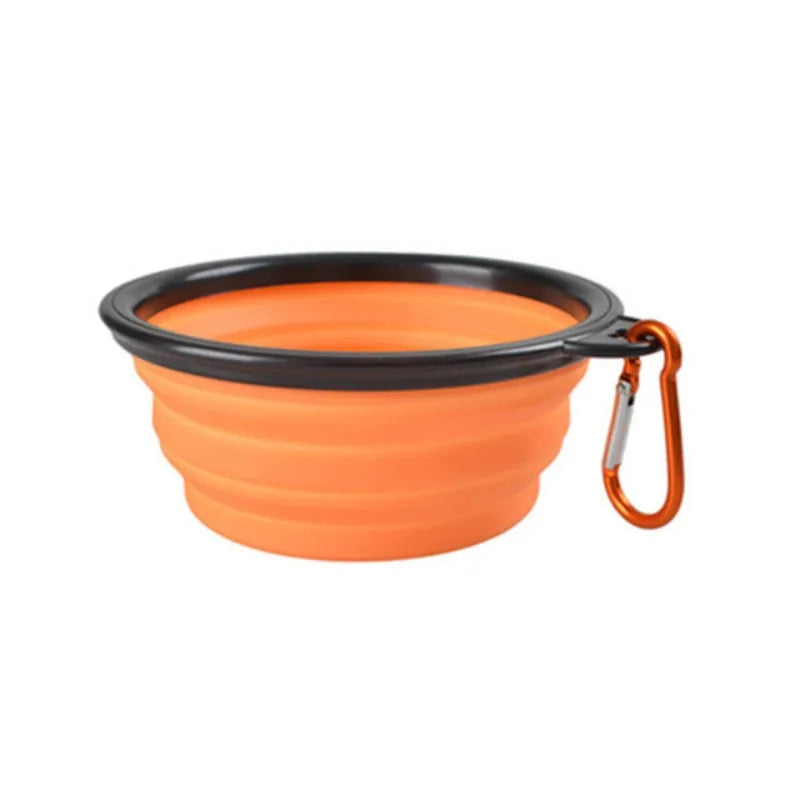 Portable Pet Bowl – Collapsible TPR with Carabiner Clip