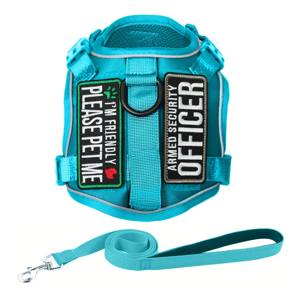Tactical Dog Harness – Padded Handle & 4-Point Adjustable