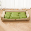 Corduroy Dog Sofa Bed – Large Couch with Removable Cover