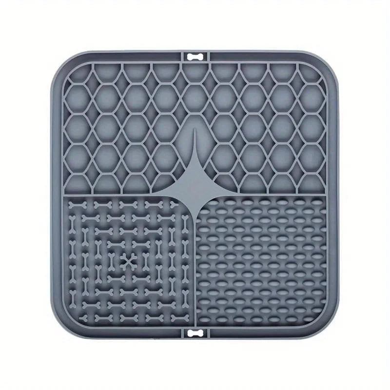 Silicone Dog Licking Mat – Slow Feeder with Suction Cups
