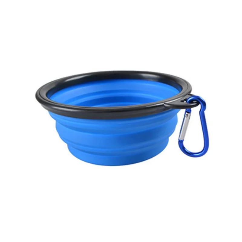 Portable Pet Bowl – Collapsible TPR with Carabiner Clip