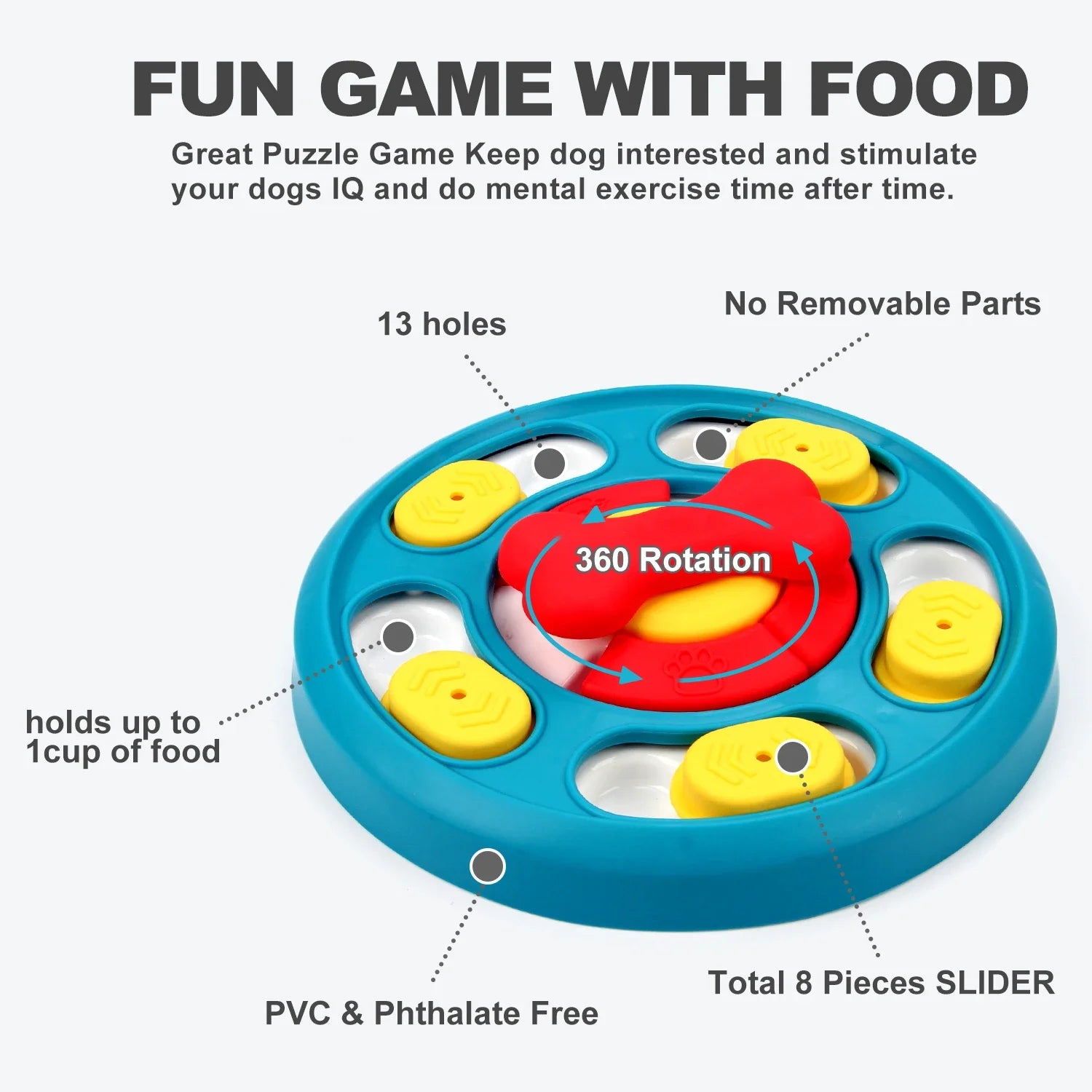 Slow Feeder Dog Bowl – Anti-Choking IQ Training Licking Plate