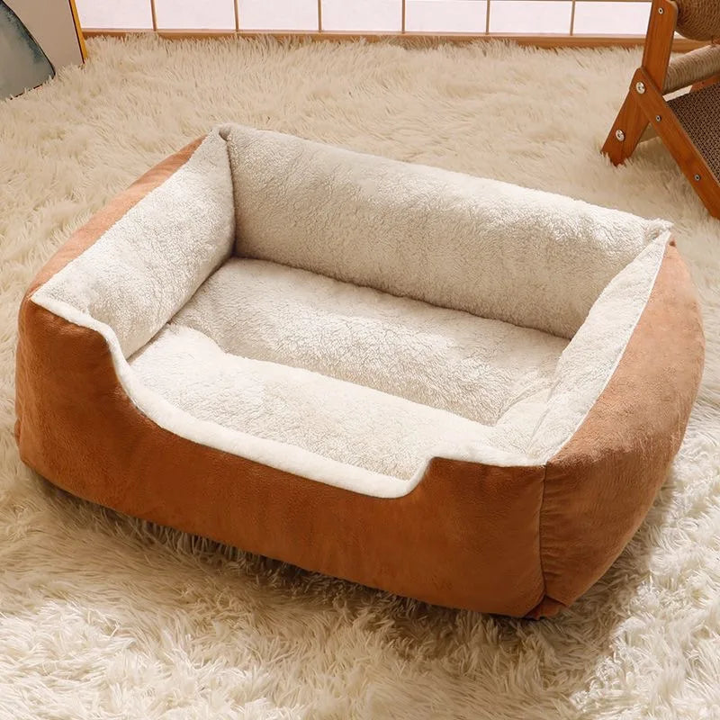 Soft Plush Pet Bed – Breathable with 5 Sizes