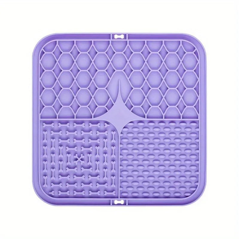 Silicone Dog Licking Mat – Slow Feeder with Suction Cups