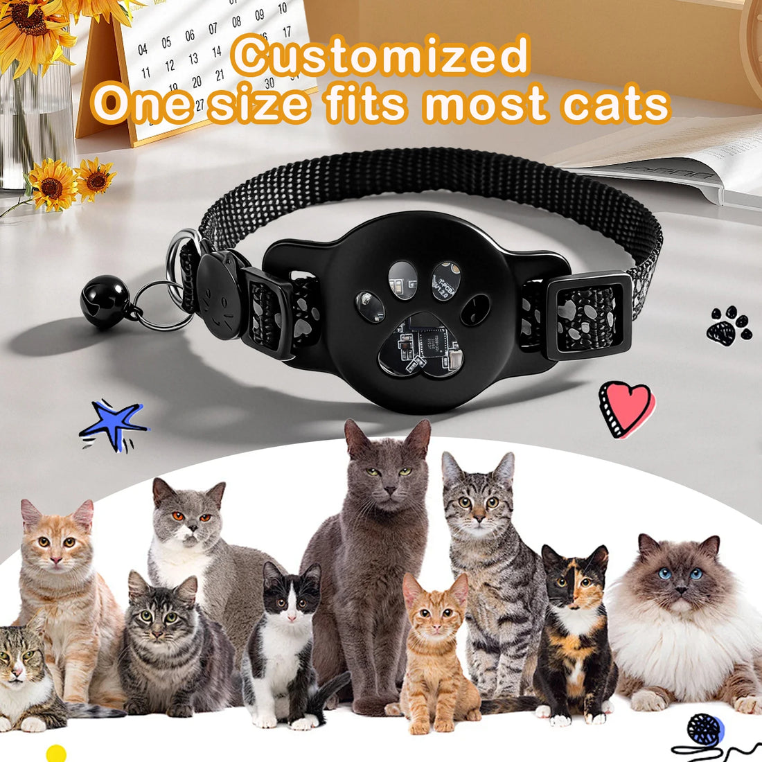 Smart GPS Pet Tracker – No Monthly Fee & Adjustable