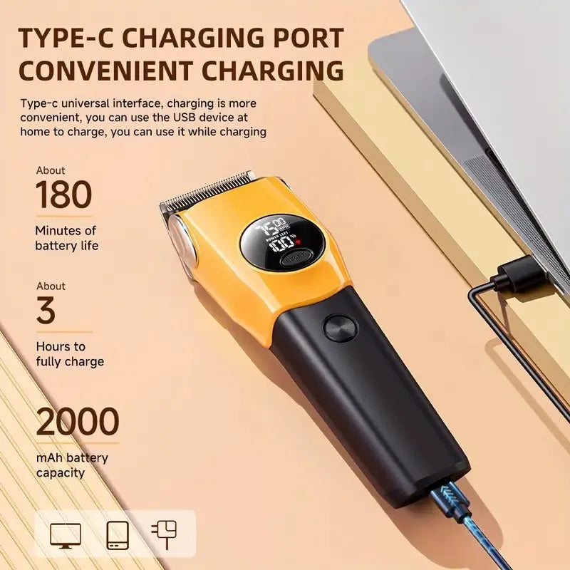 Professional Dog Clipper – LED Display & 7500 RPM