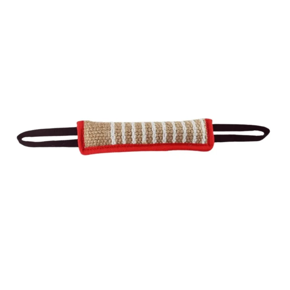 Dog Training Tug Toy – Durable Linen with Dual Handles