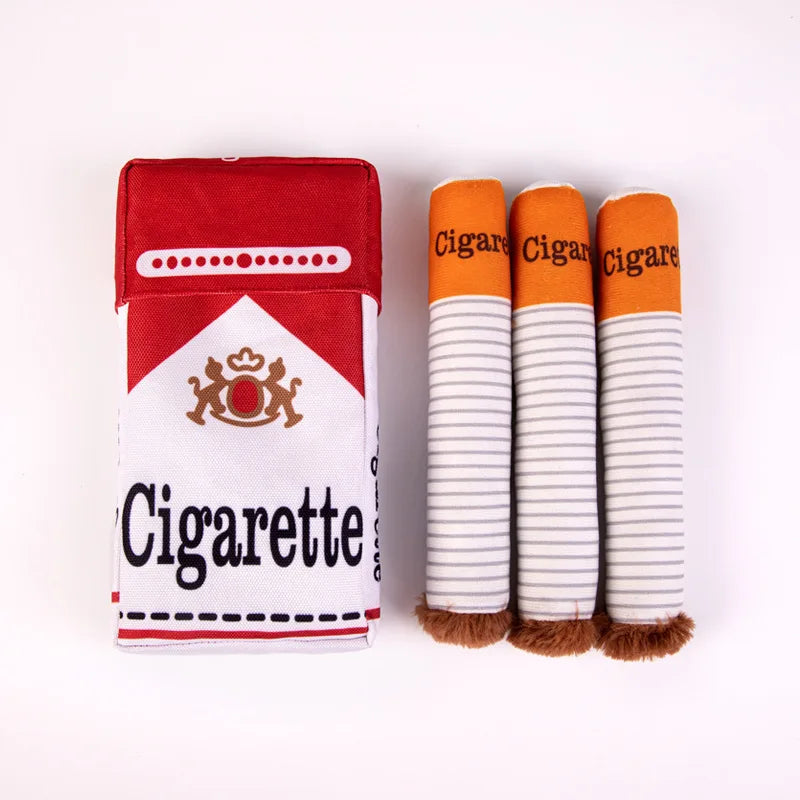 Funny Cigarette Dog Toy – Interactive Squeaky Plush