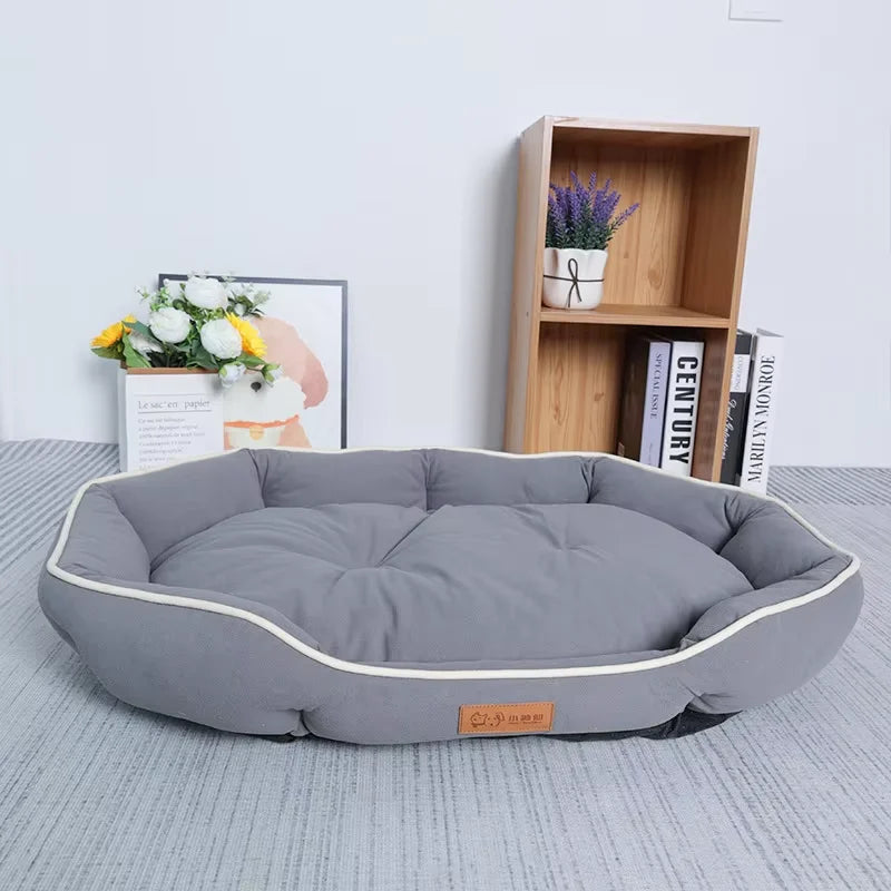 Corduroy Dog Sofa Bed – Large Couch with Removable Cover