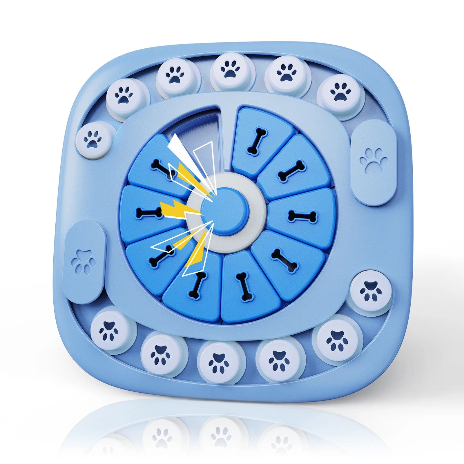 Dog Puzzle Toy – IQ Training Slow Feeder with Squeak Button