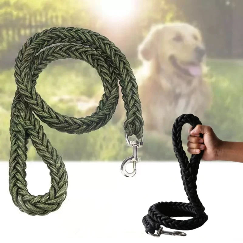 Heavy-Duty Dog Leash – Braided Nylon for Large Breeds