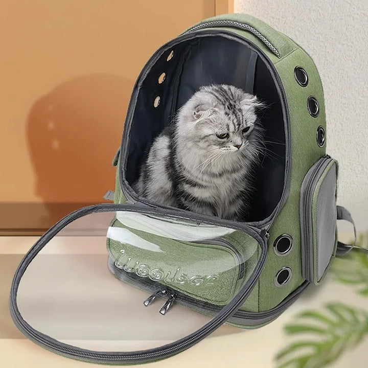 Transparent Cat Backpack – Breathable with Bubble Window