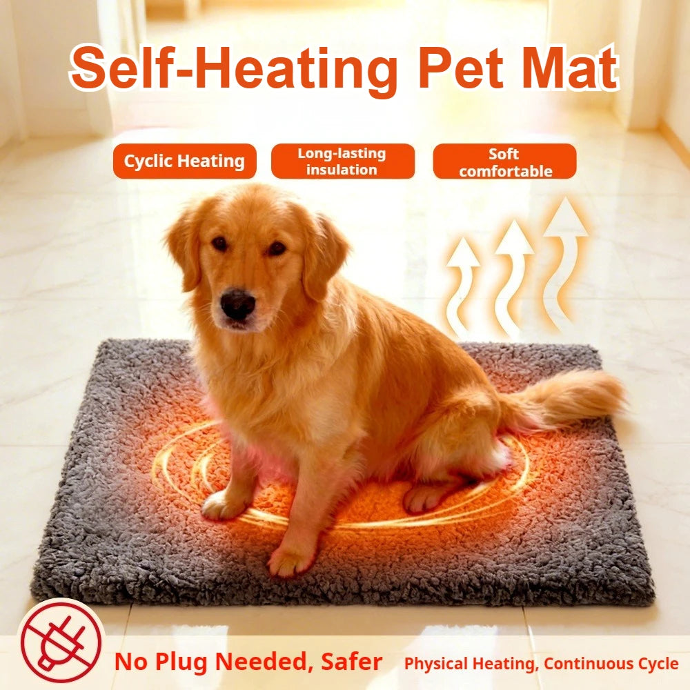 Self-Warming Pet Pad – Washable Thermal Mat