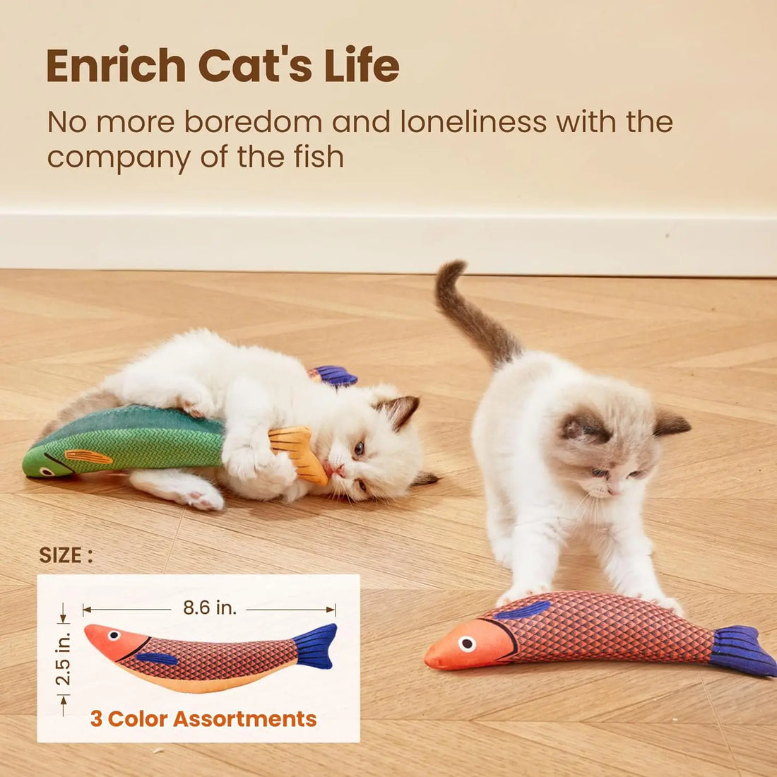Catnip Fish Toy – Teeth Grinding & Crinkle Sound