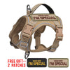 Tactical Dog Harness – Padded Handle & 4-Point Adjustable