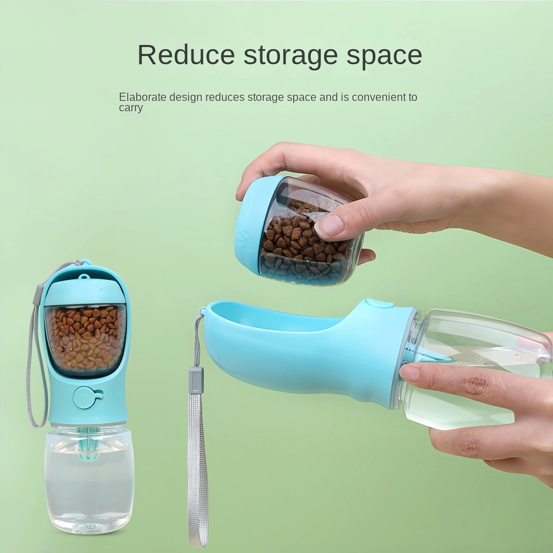 Pet Water Bottle  with Food Storage