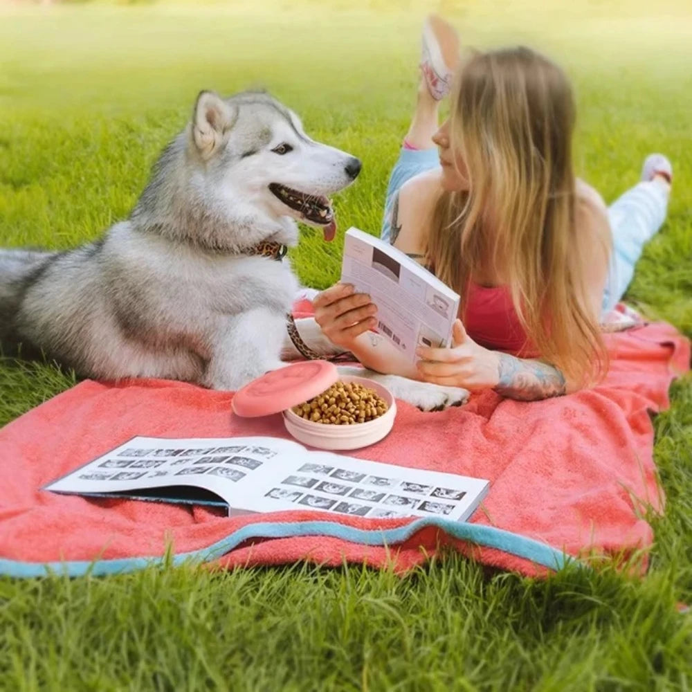 Pet Travel Bowl – 2-in-1 with Treat Compartment