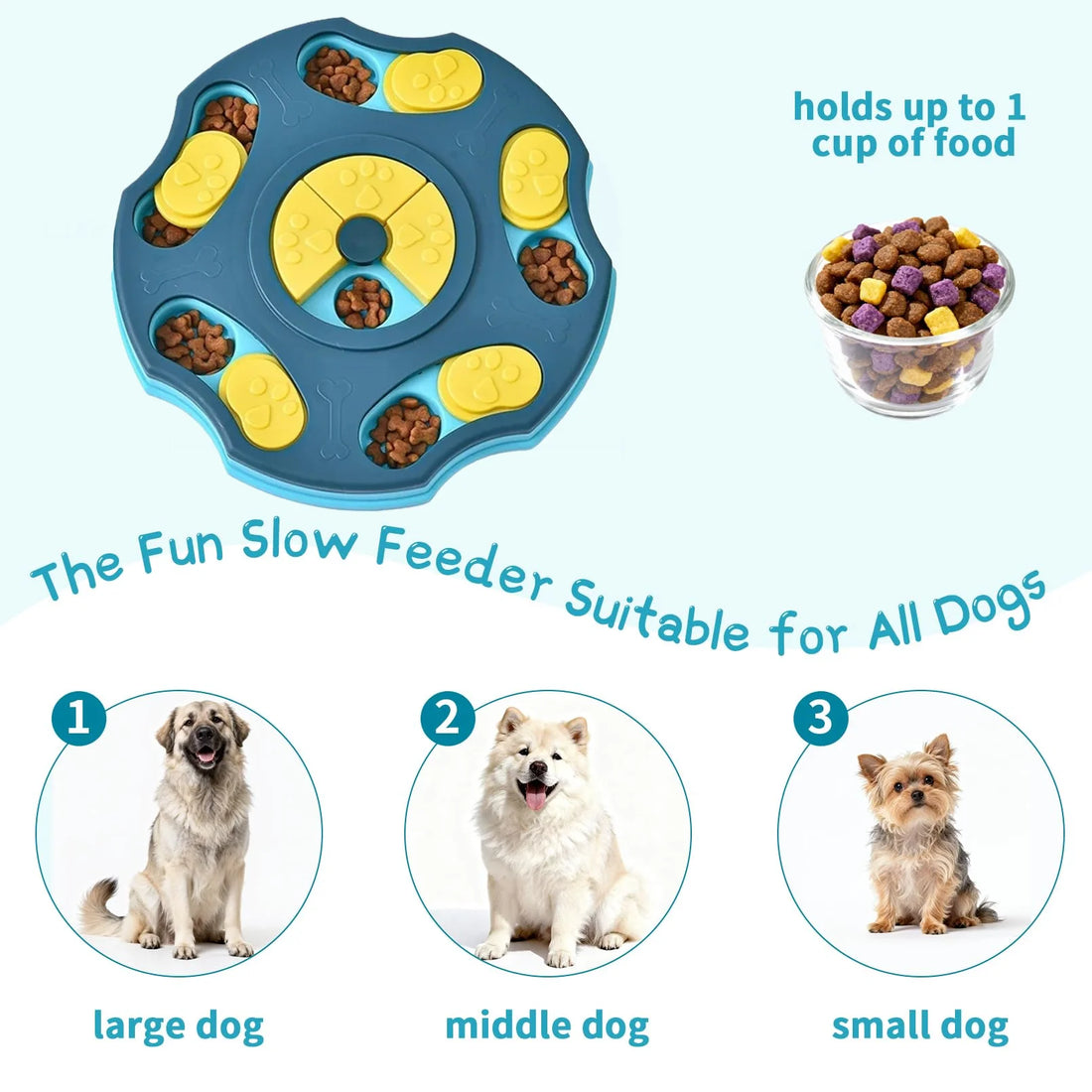 Dog Puzzle Feeder – Interactive Slow Feeder Bowl